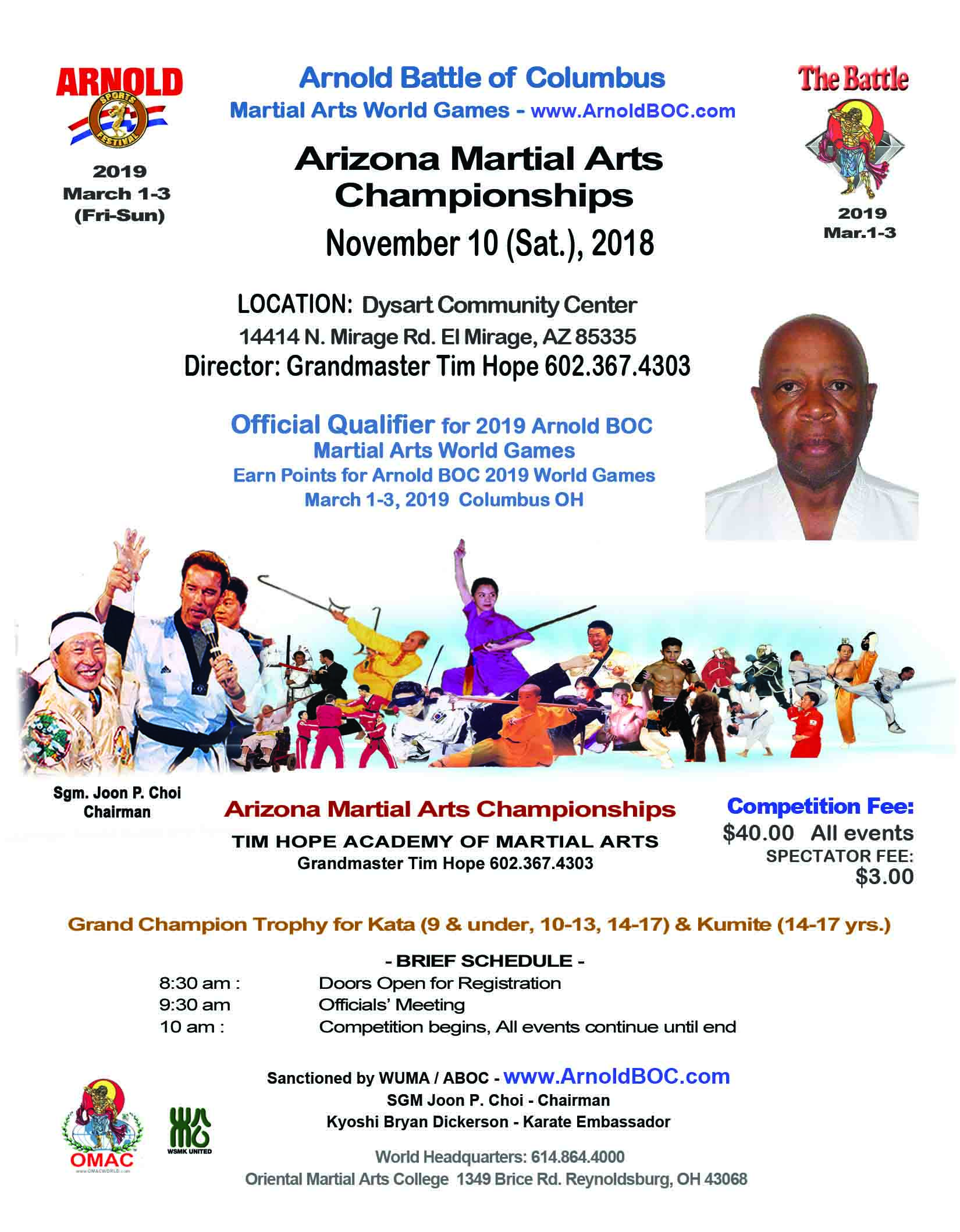 Arnold Battle of Columbus Blog World Song Moo Kwan United